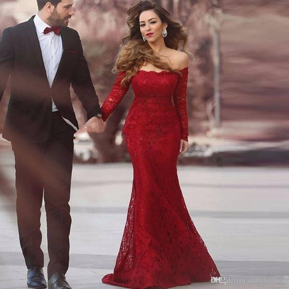 Dark red lace prom dress 2017 Dark red lace prom dress 2017